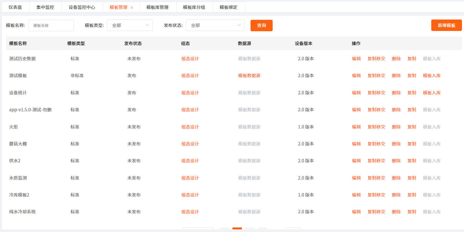 模板管理